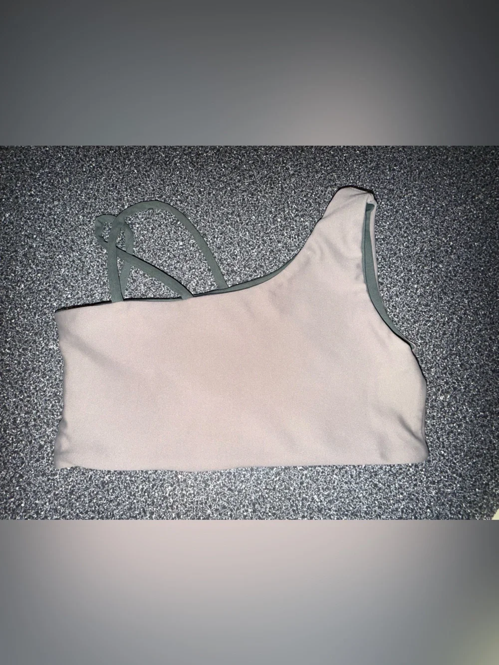 Tiger Friday Tan/Olive Green Dance Bra, Reversible Size Child Medium